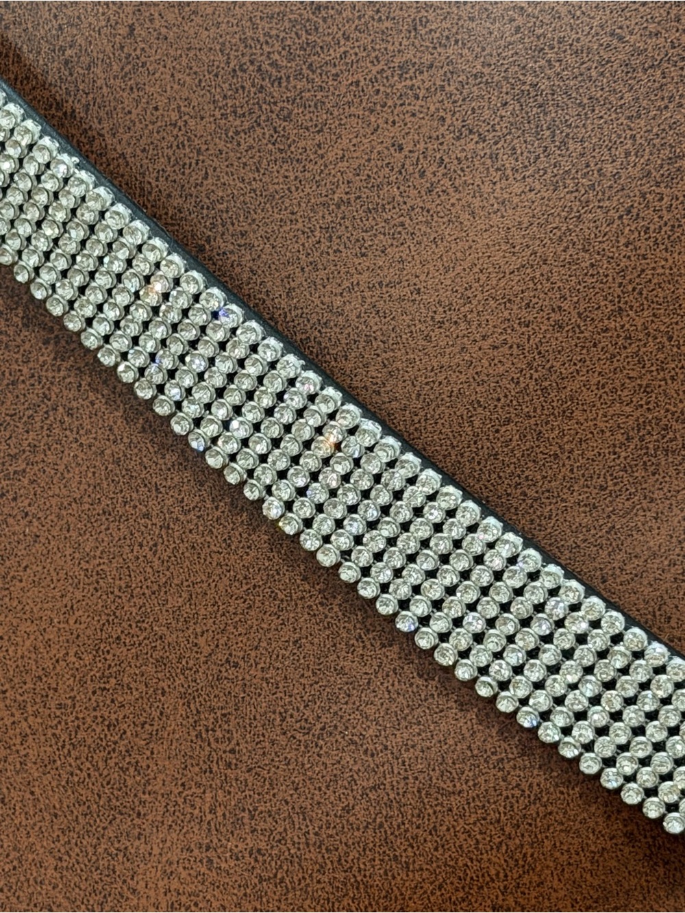 Express Silver Rhinestone stretch Belt - Picture 5 of 7